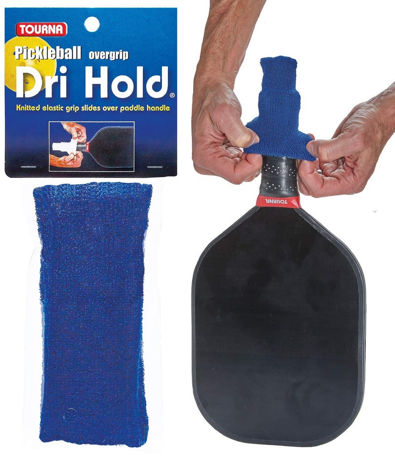 Tourna Pickleball Dri Hold Slide on Overgrip - 2 per Pack, Blue